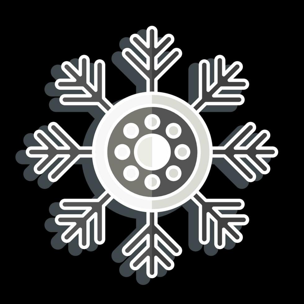 Icon Snowlakes. related to Alaska symbol. glossy style. simple design editable. simple illustration vector