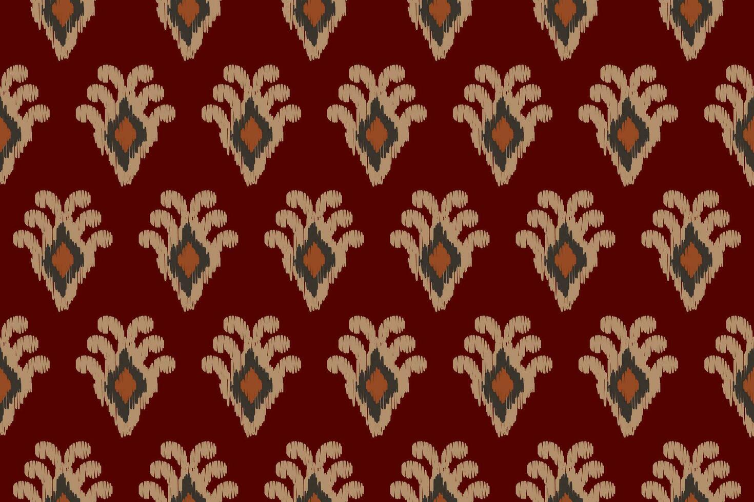 seamless ikat pattern. Design for carpet, wallpaper, clothing, wrapping, fabric, cover, textile vector