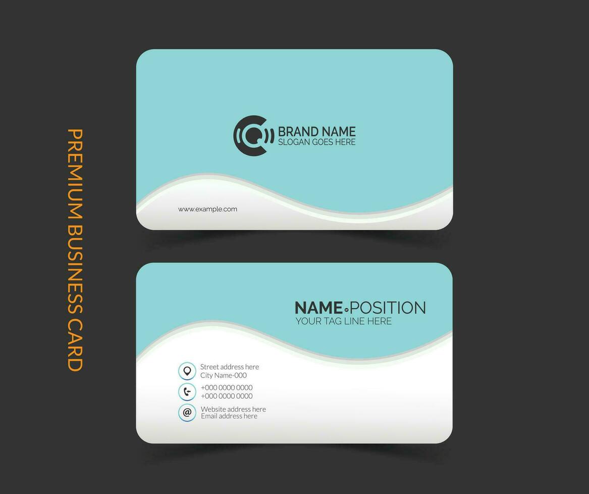 Vector design formal modern creative business card templte, simple and clean business card design with mockup and background.