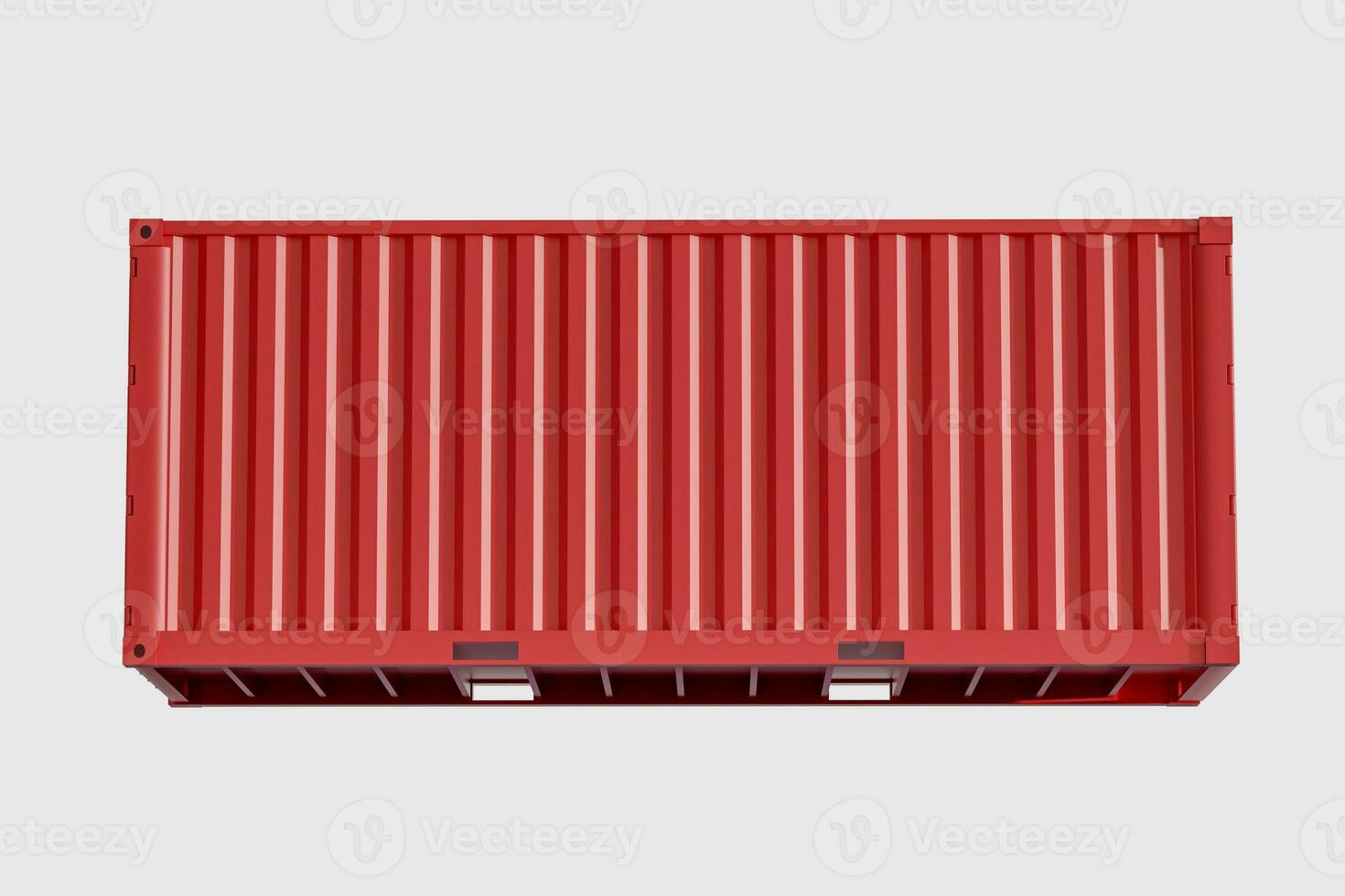Container and weight,logistics and transmission,3d rendering. photo