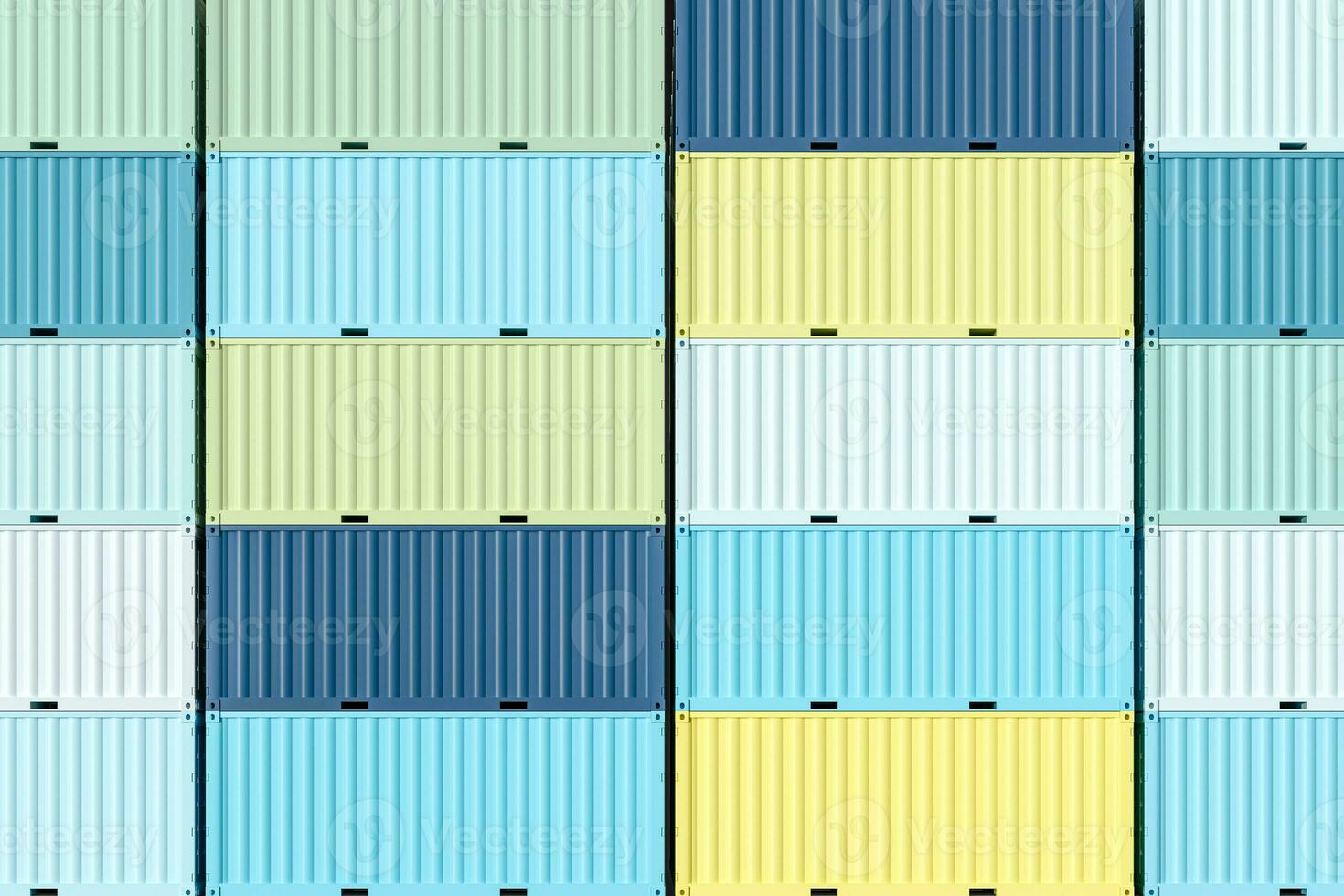 Container and weight,logistics and transmission,3d rendering. photo