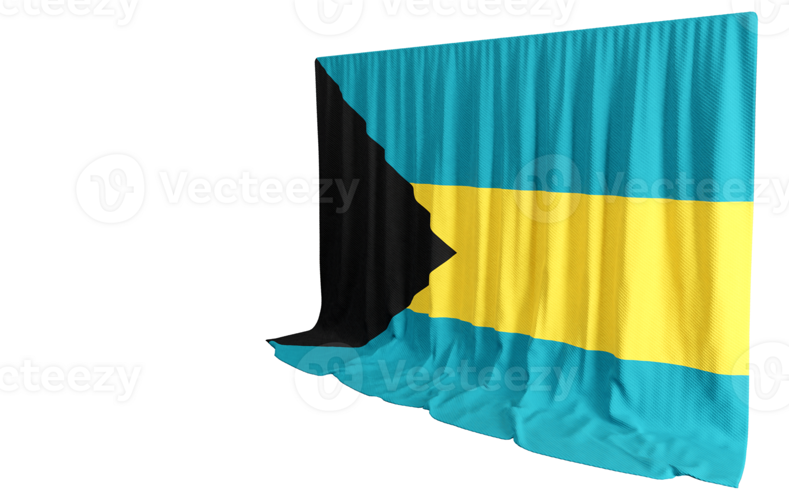 Bahamian Flagge Wellen stolz 3d gerendert Symbol von Kultur und Sport Konferenzen Vereinen widerhallend Geschichte Stolz png