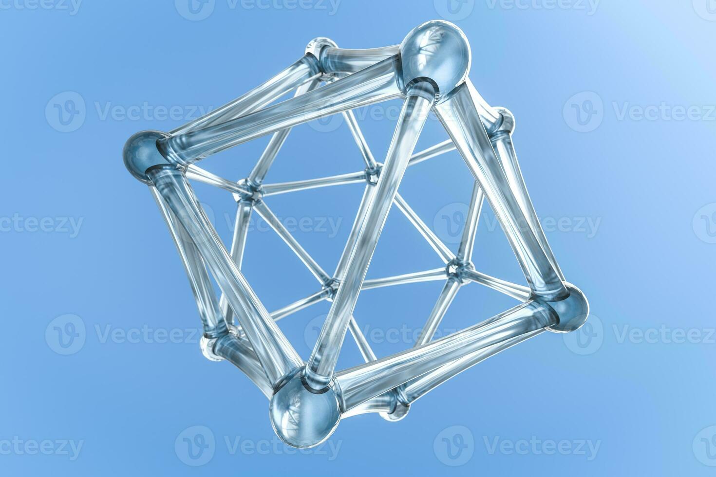 Hexagonal joint lines, 3d rendering photo