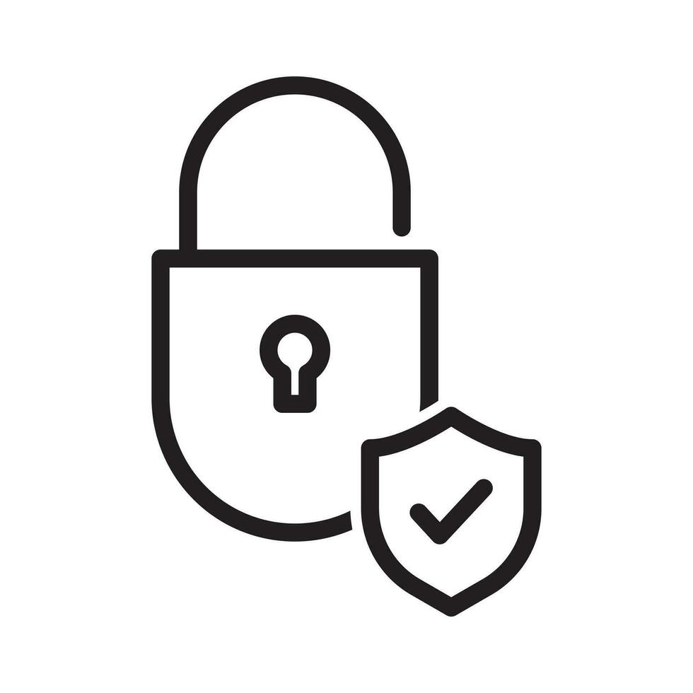 Security Icon, Protection Sign, Padlock Icon, Privacy, Safety Icon, Shield Protect Vector, Guard Design Elements, Lock Security Symbol, Access Denied Design For Mobile Apps And Website Illustration vector