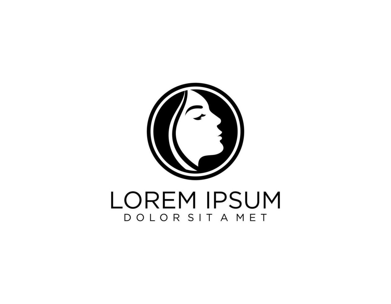 beauty hair logo premium vector