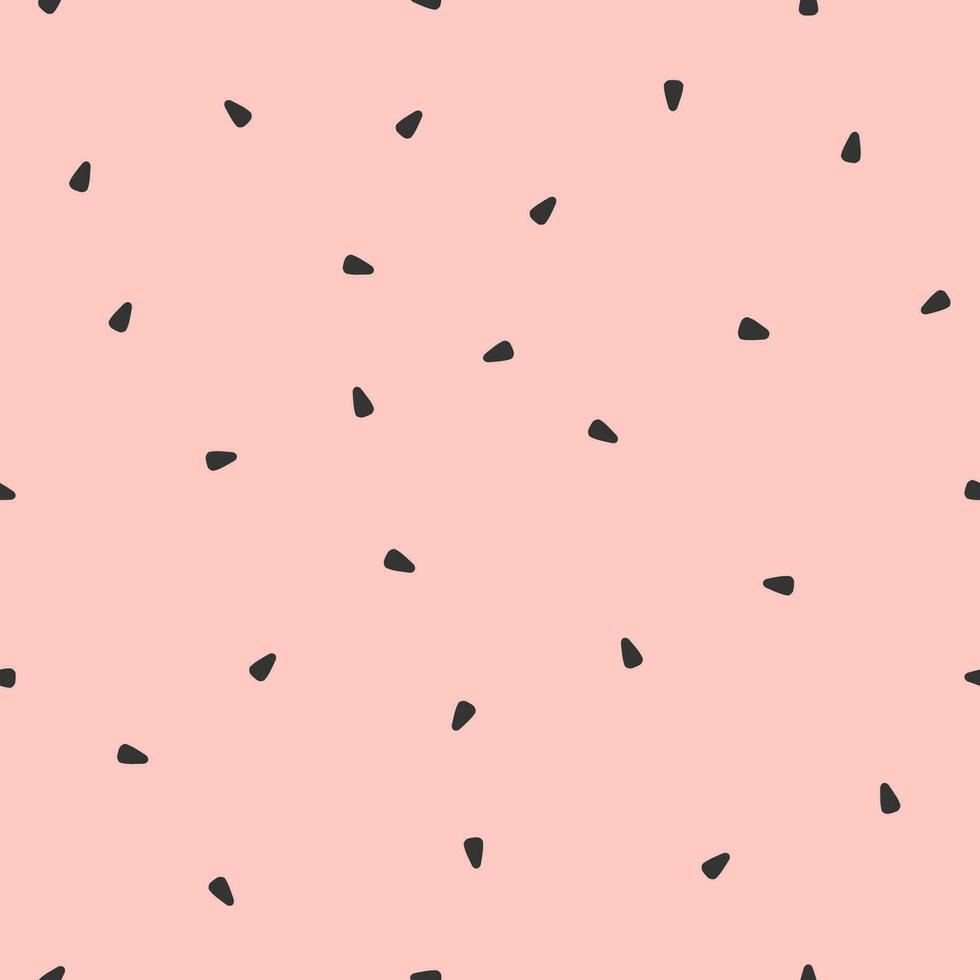 Seamless cute watermelon pattern on white background. Summer vector illustration with watermelon slices and seeds. Simple design, suitable for printing on fabric, greeting cards, gift wrap, etc.