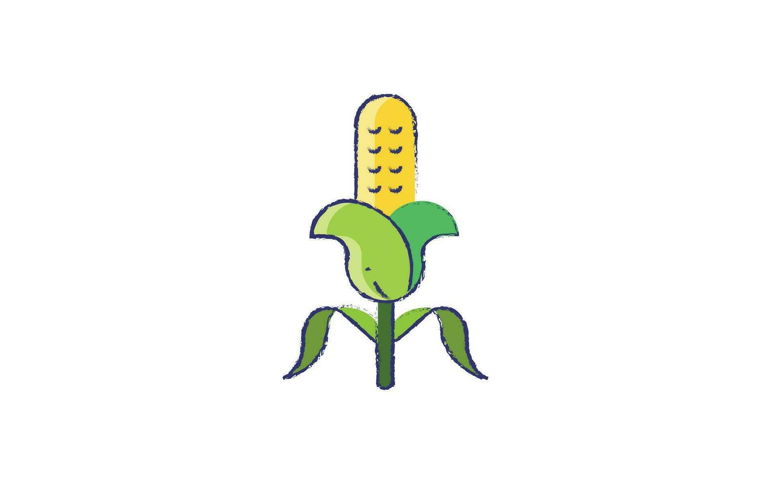 Corn hand drawn illustration vector