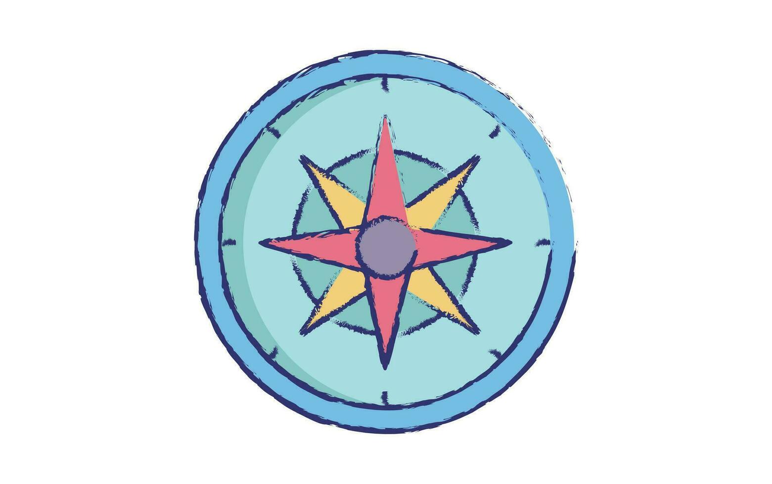 Compass hand drawn illustration vector