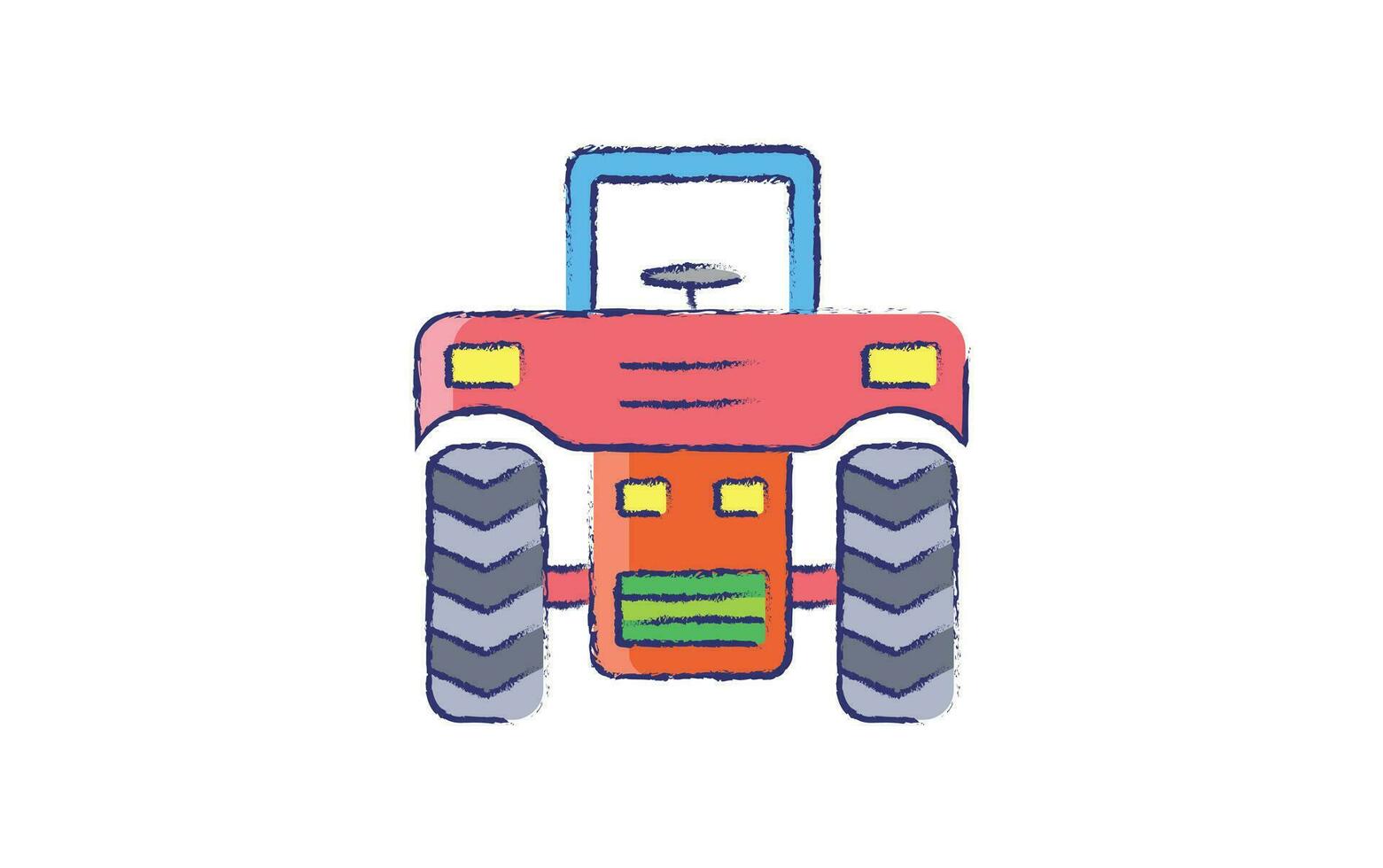 tractor mano dibujado ilustración vector