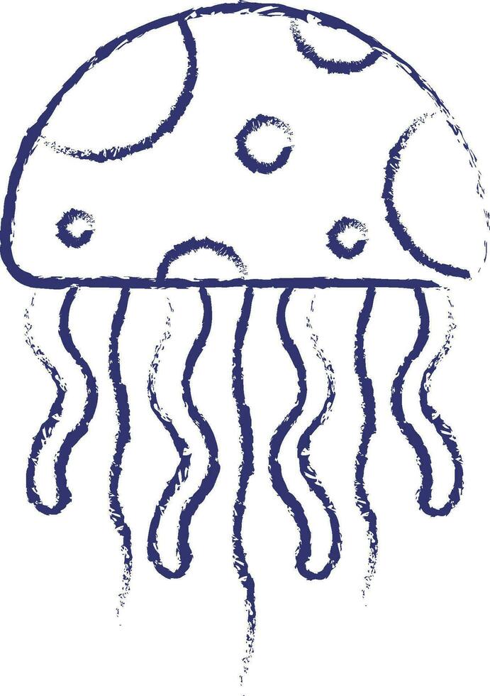 Jellyfish hand drawn illustration vector