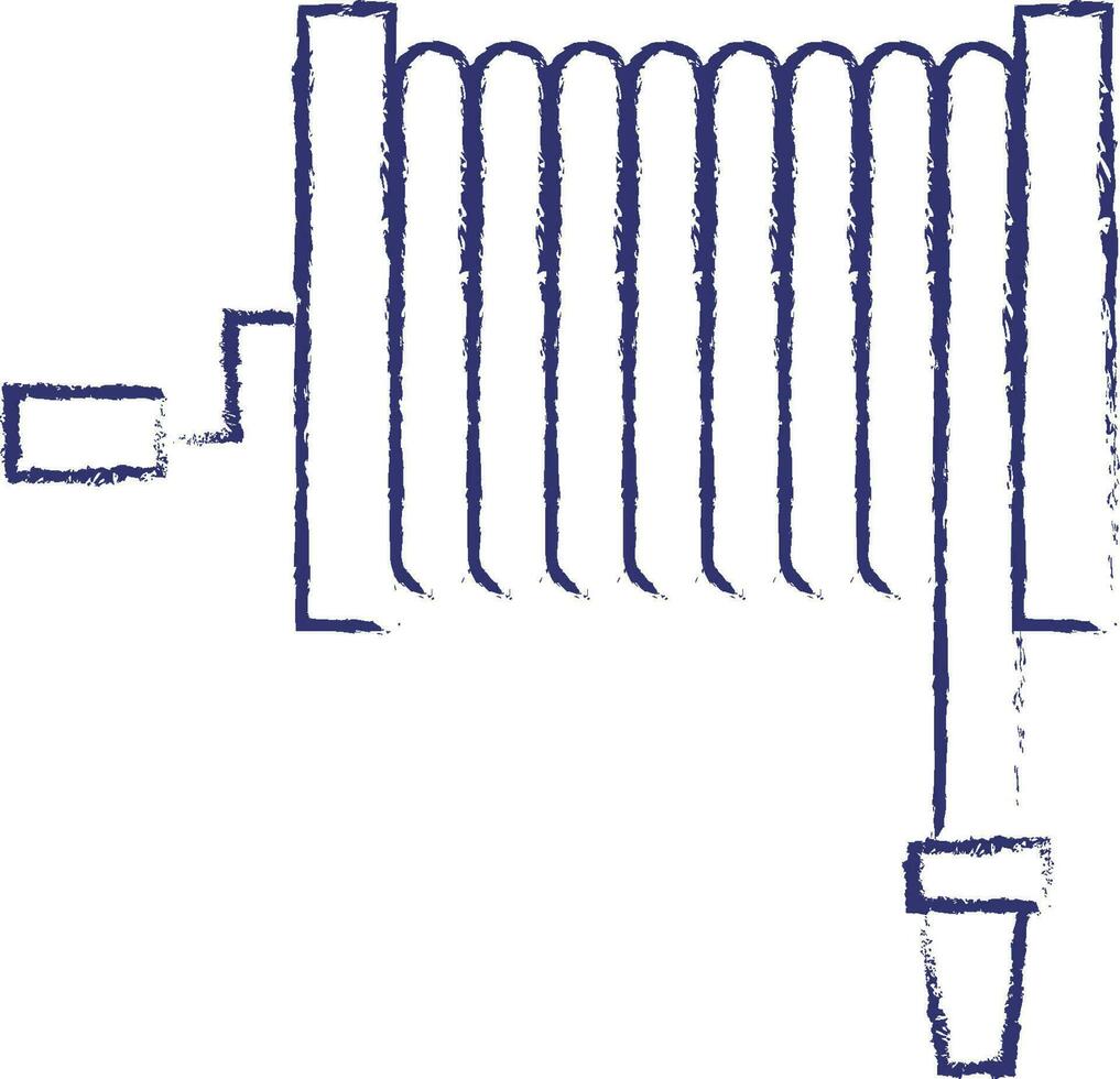 Water Hose hand drawn illustration vector