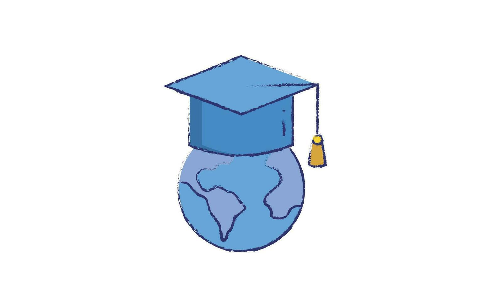 Global Education hand drawn illustration vector