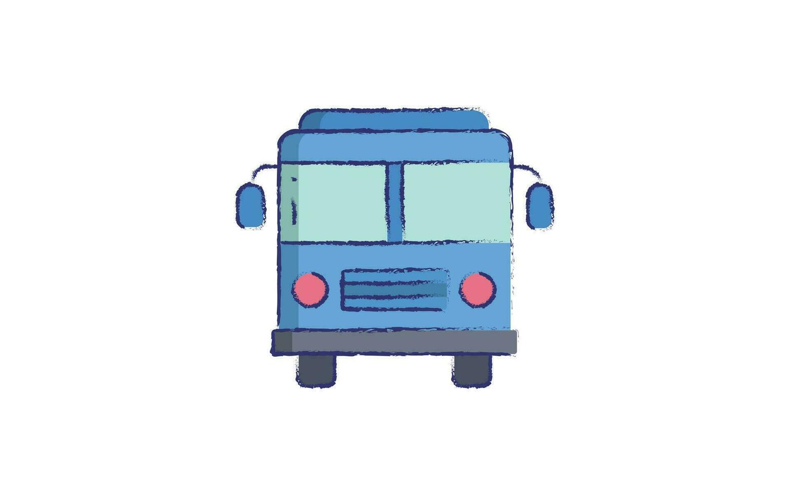 Bus hand drawn illustration vector