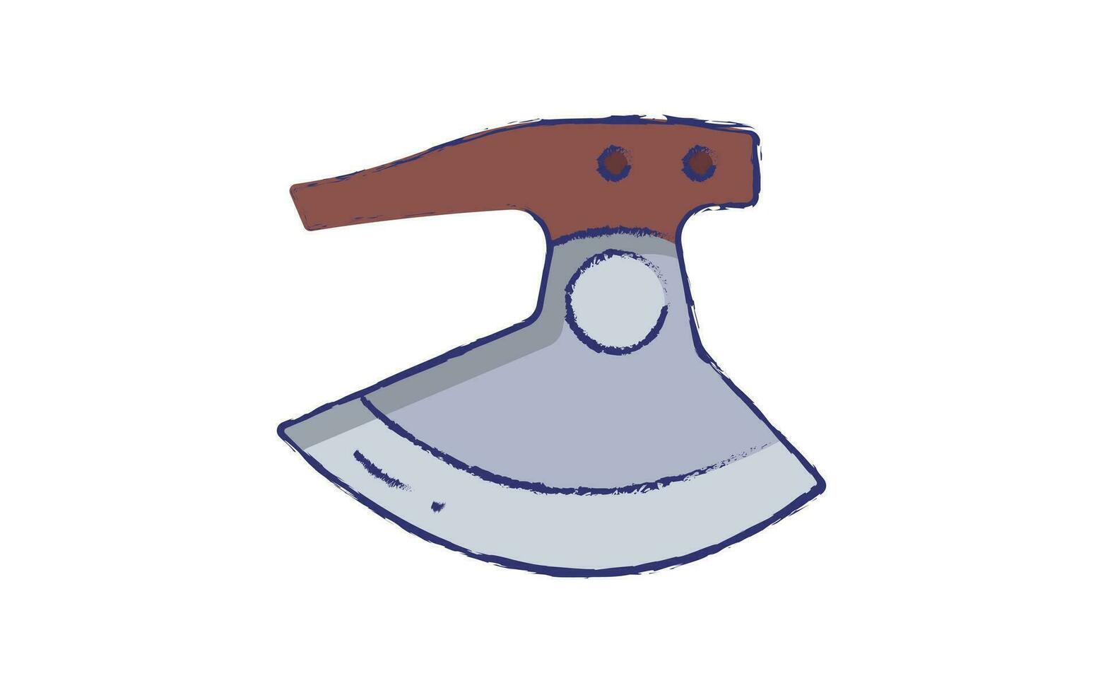 Ulu blade hand drawn illustration vector