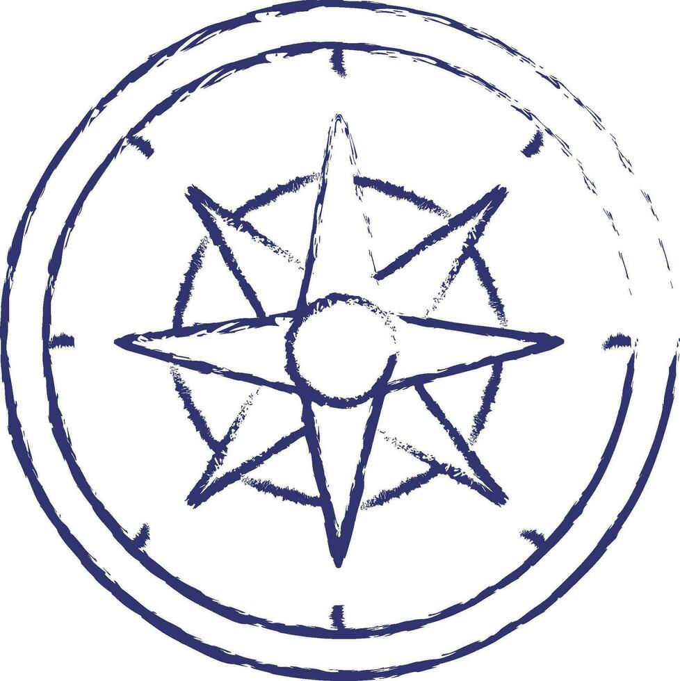 Compass hand drawn illustration vector