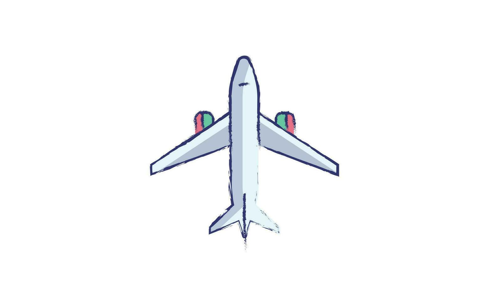 avión mano dibujado ilustración vector