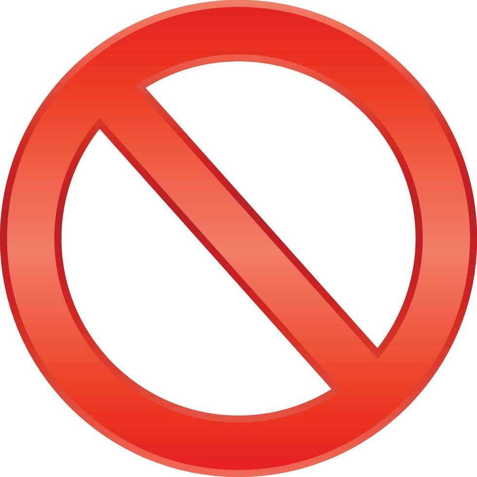PrintForbidding, Restriction, Prohibition Stylish Icon Sign vector