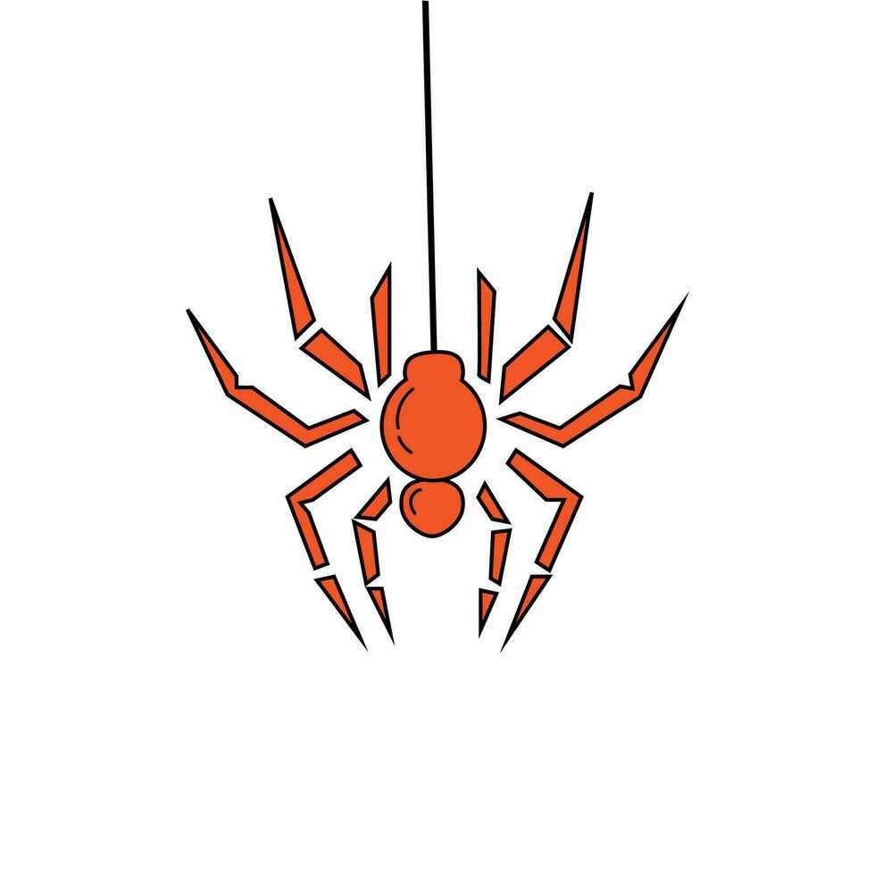 Vector illustration with a spider