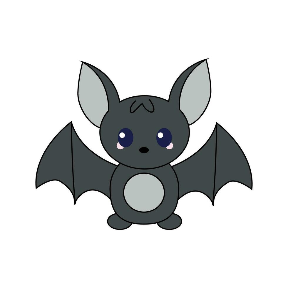 Vector illustration of a bat in cartoon style