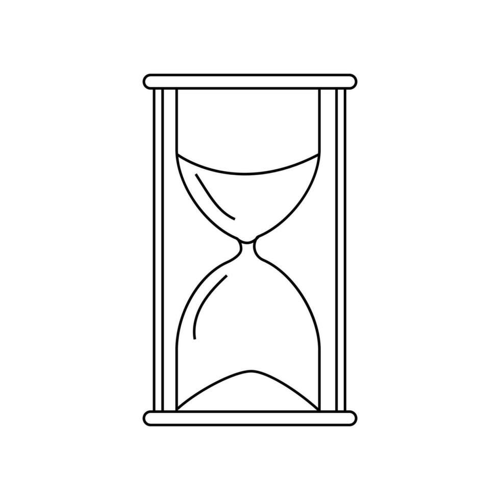 Vector illustration of an hourglass.