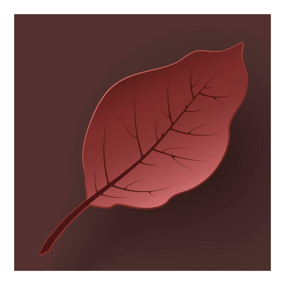 Vector autumn paper cut 3d birch leaf with shadow on brown background. Fall cut out design elements for presentation, banner, cover, web, flyer, card, sale, poster, slide and social media