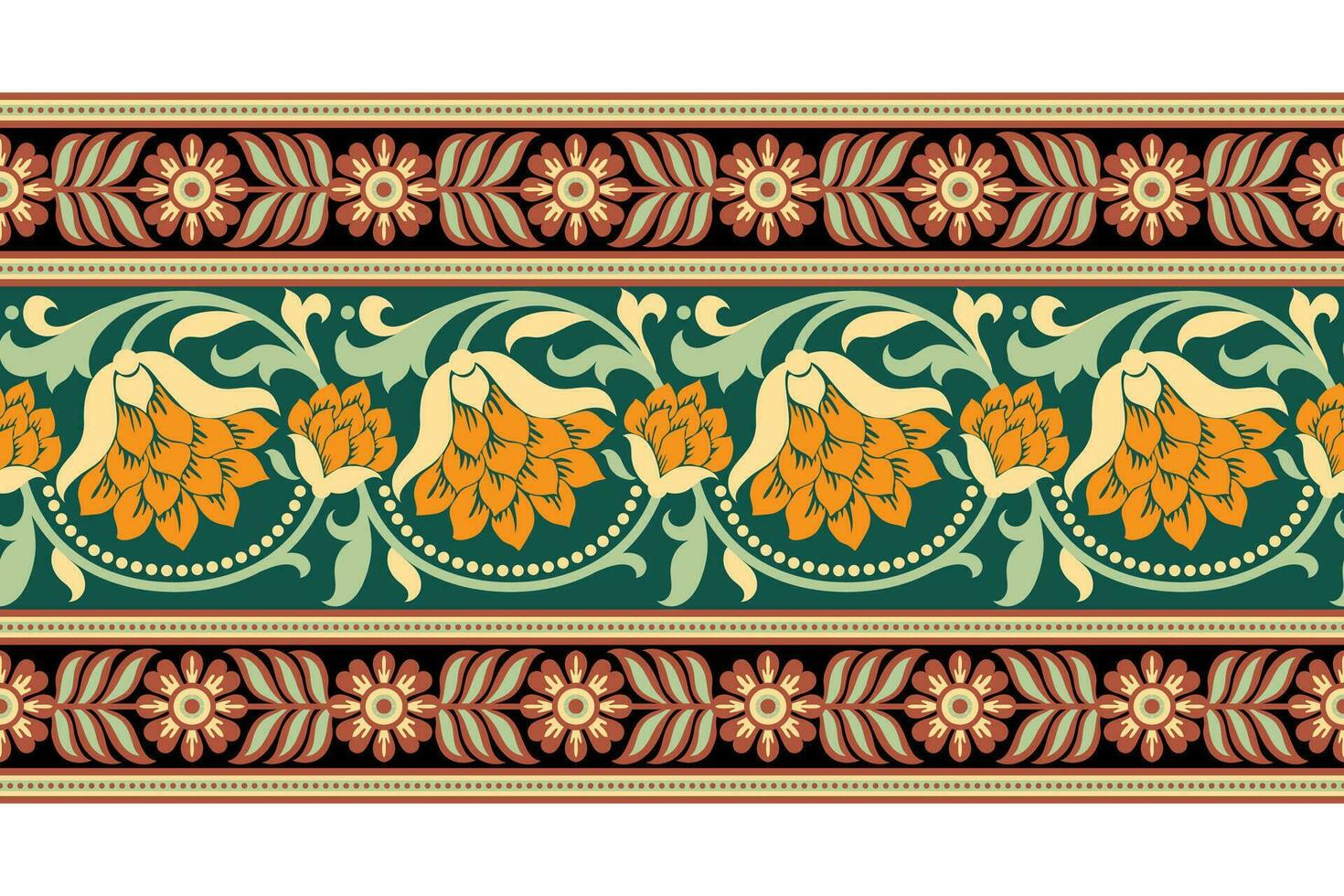 floral pattern Seamless. Background Seamless Pattern Geometric Ethnic pattern Ikat Seamless digital printing textile  for background, carpet, wallpaper, clothing, Batik, fabric, printing textile. vector