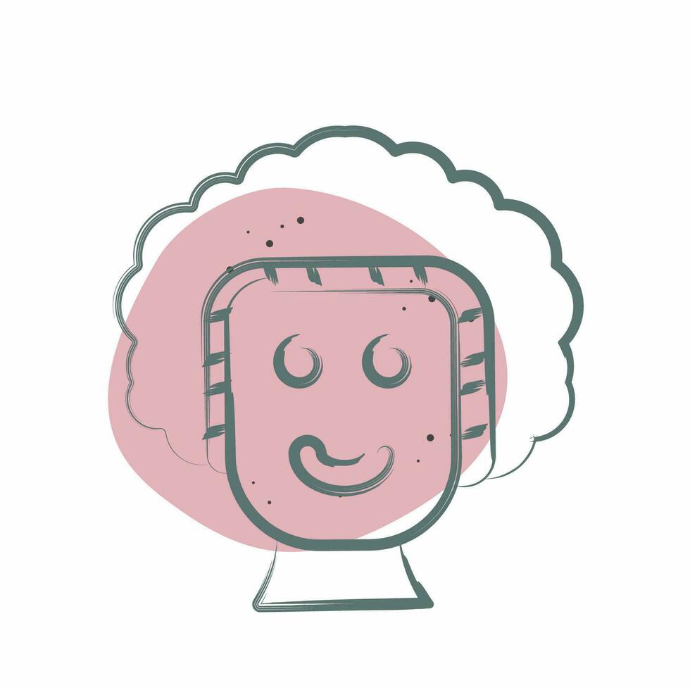 Icon Shower Cap. related to Bathroom symbol. Color Spot Style. simple design editable. simple illustration vector