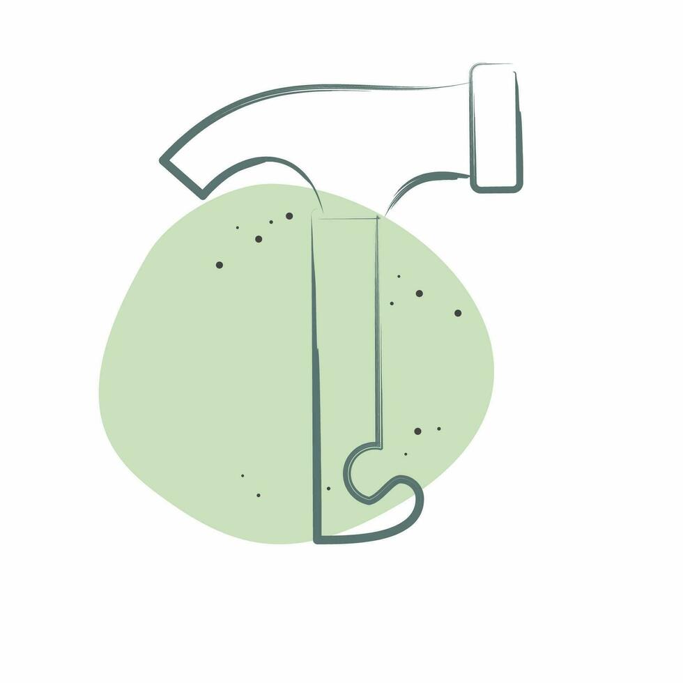 Icon Hammer. related to Camping symbol. Color Spot Style. simple design editable. simple illustration vector