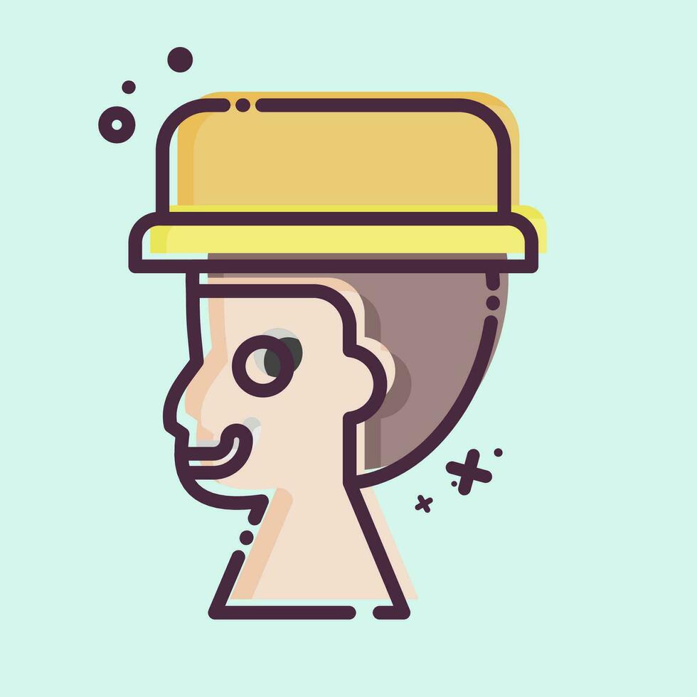 Icon Hat. related to Camping symbol. MBE style. simple design editable. simple illustration vector