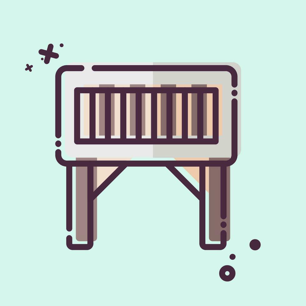 Icon Folding Table. related to Camping symbol. MBE style. simple design editable. simple illustration vector