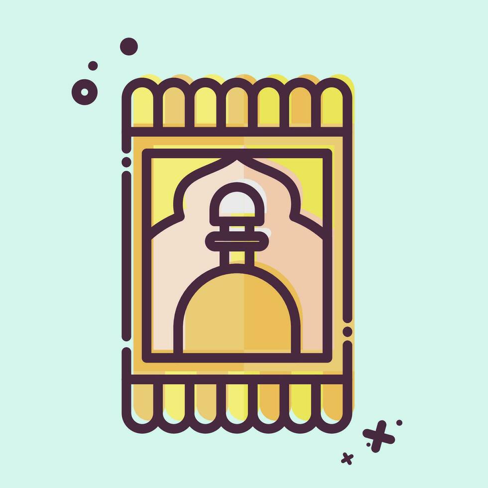 Icon Prayer Rug. related to Saudi Arabia symbol. MBE style. simple design editable. simple illustration vector