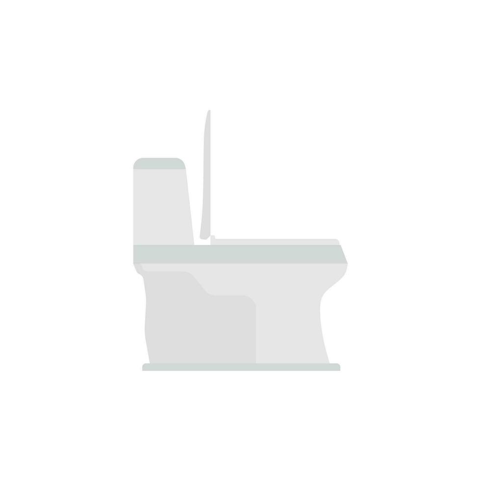 modern toilet bathroom design. white ceramics toilet bowl vector illustration.