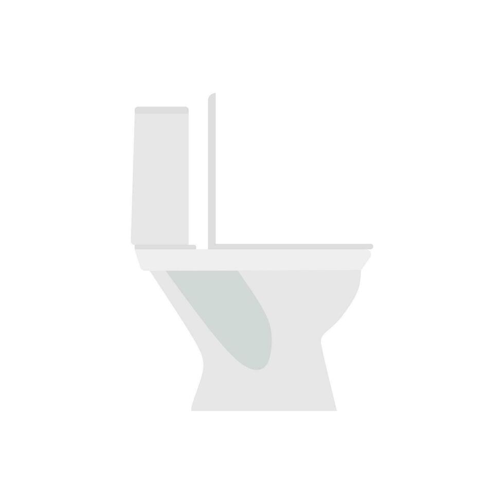 modern toilet bathroom design. white ceramics toilet bowl vector illustration.