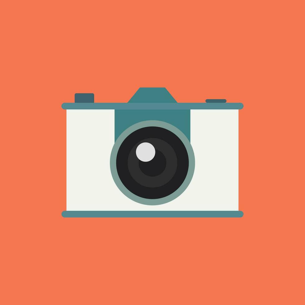 vintage camera flat design vector illustration