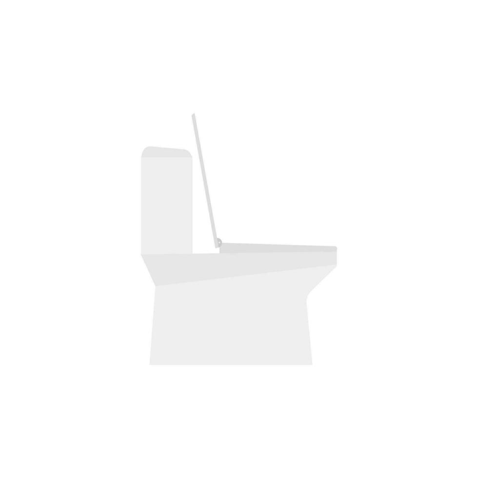 modern toilet bathroom design. white ceramics toilet bowl vector illustration.