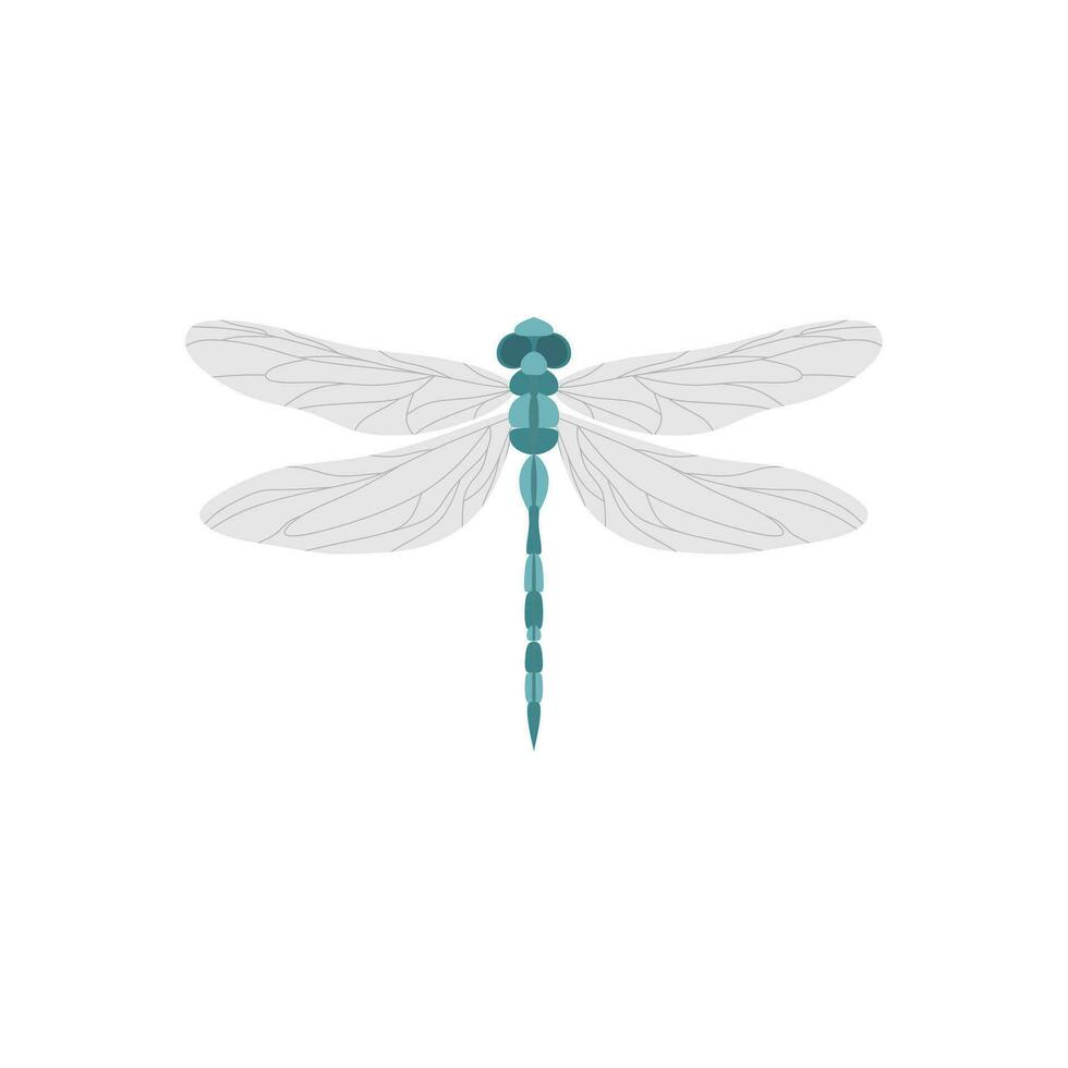 dragonfly flat design vector illustration