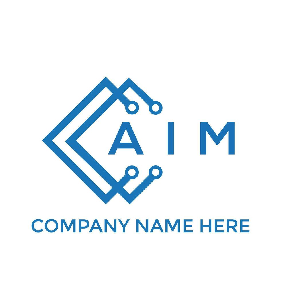 AIM letter logo design on white background. AIM creative initials letter logo concept. AIM letter design. vector