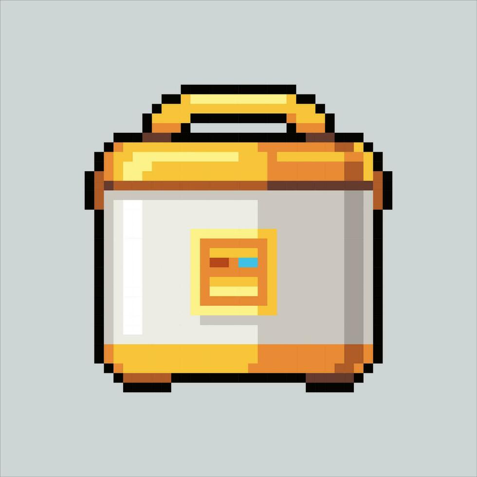 Pixel art illustration Rice Cooker. Pixelated Rice Cooker. Rice Cooker electronics icon pixelated for the pixel art game and icon for website and video game. old school retro. vector