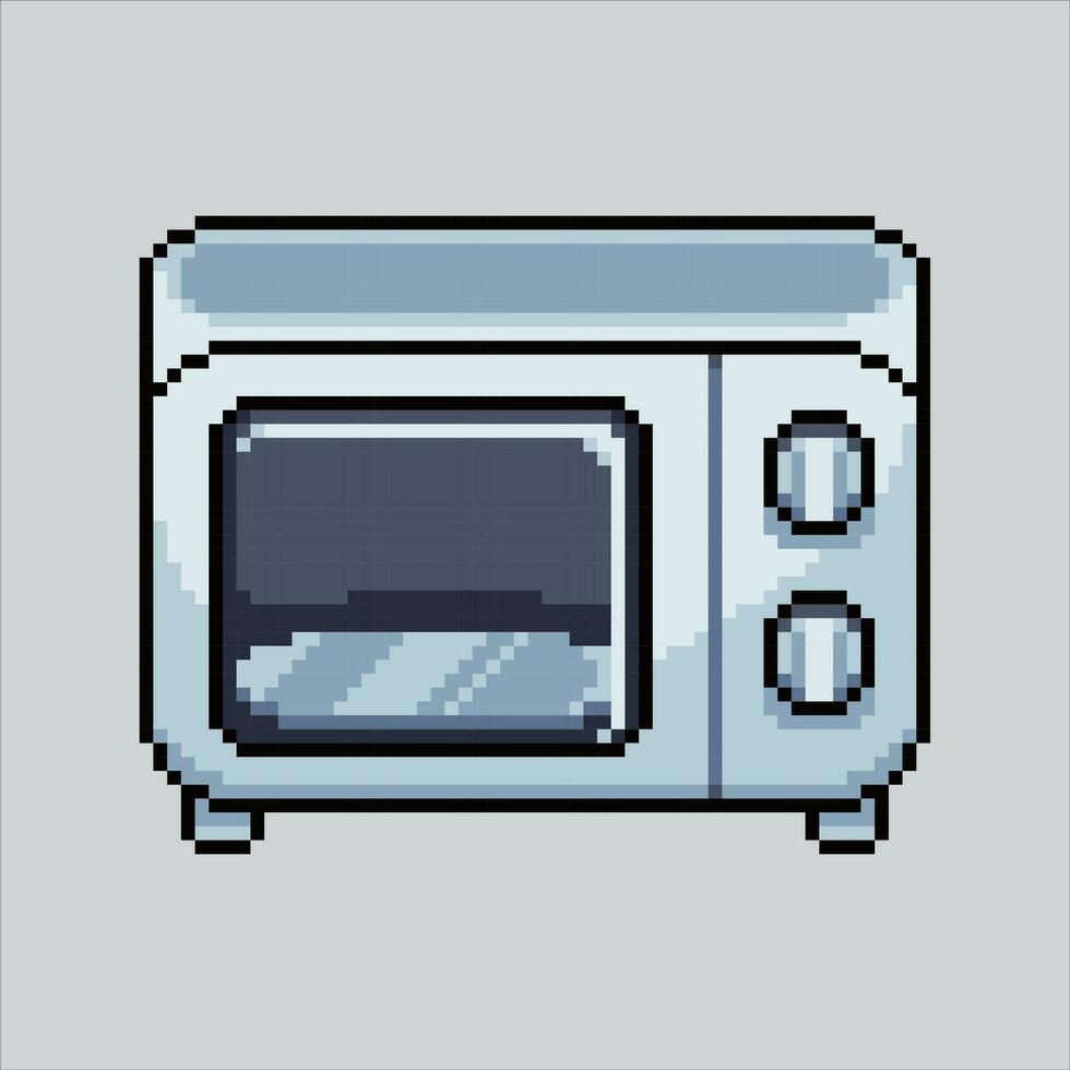 Pixel art illustration Microwave. Pixelated Microwave. Microwave electronics icon pixelated for the pixel art game and icon for website and video game. old school retro. vector