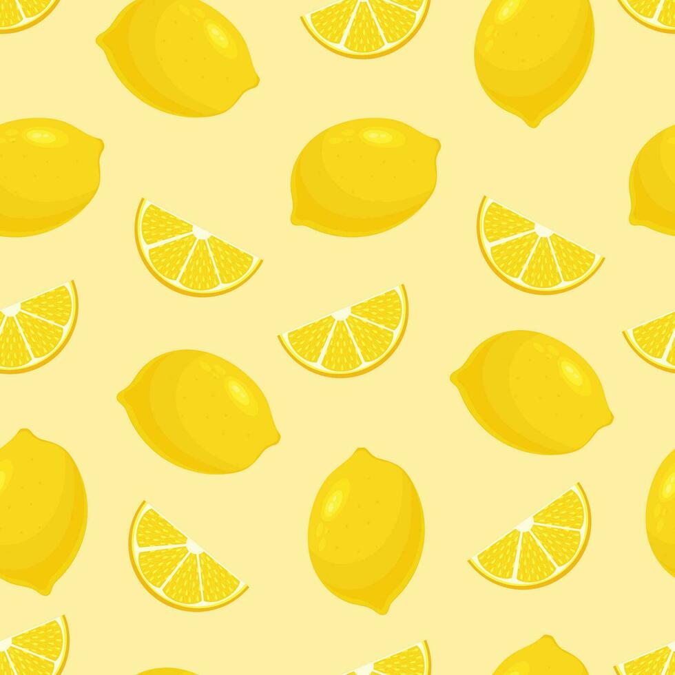 patrón transparente con limones. vector