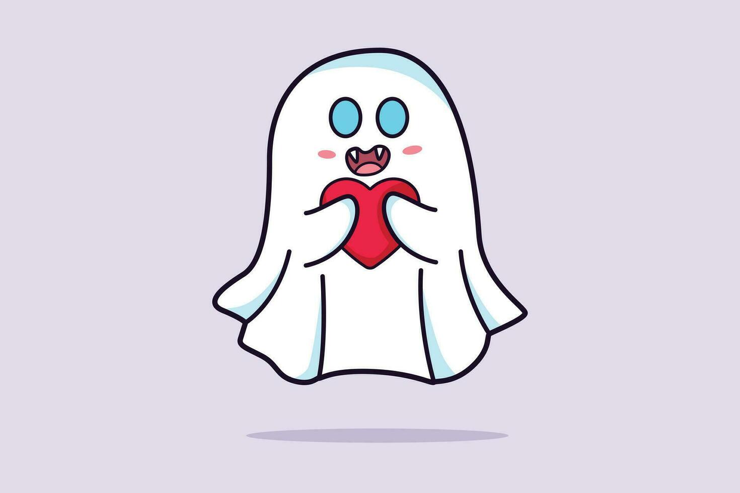 Magic scary spirits with different emotions and face expressions. Cute funny happy ghosts concept. Colored flat vector illustration isolated.