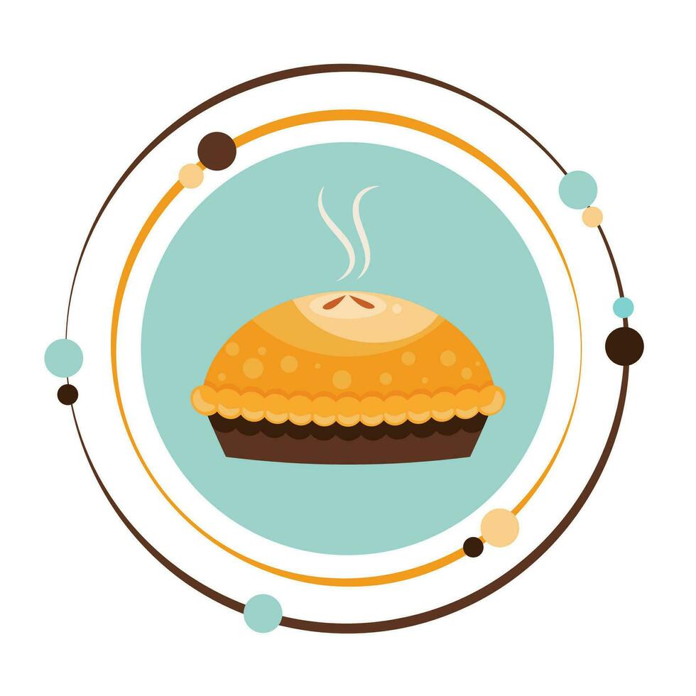 Pumpkin Apple pie vector illustration vector icon symbol