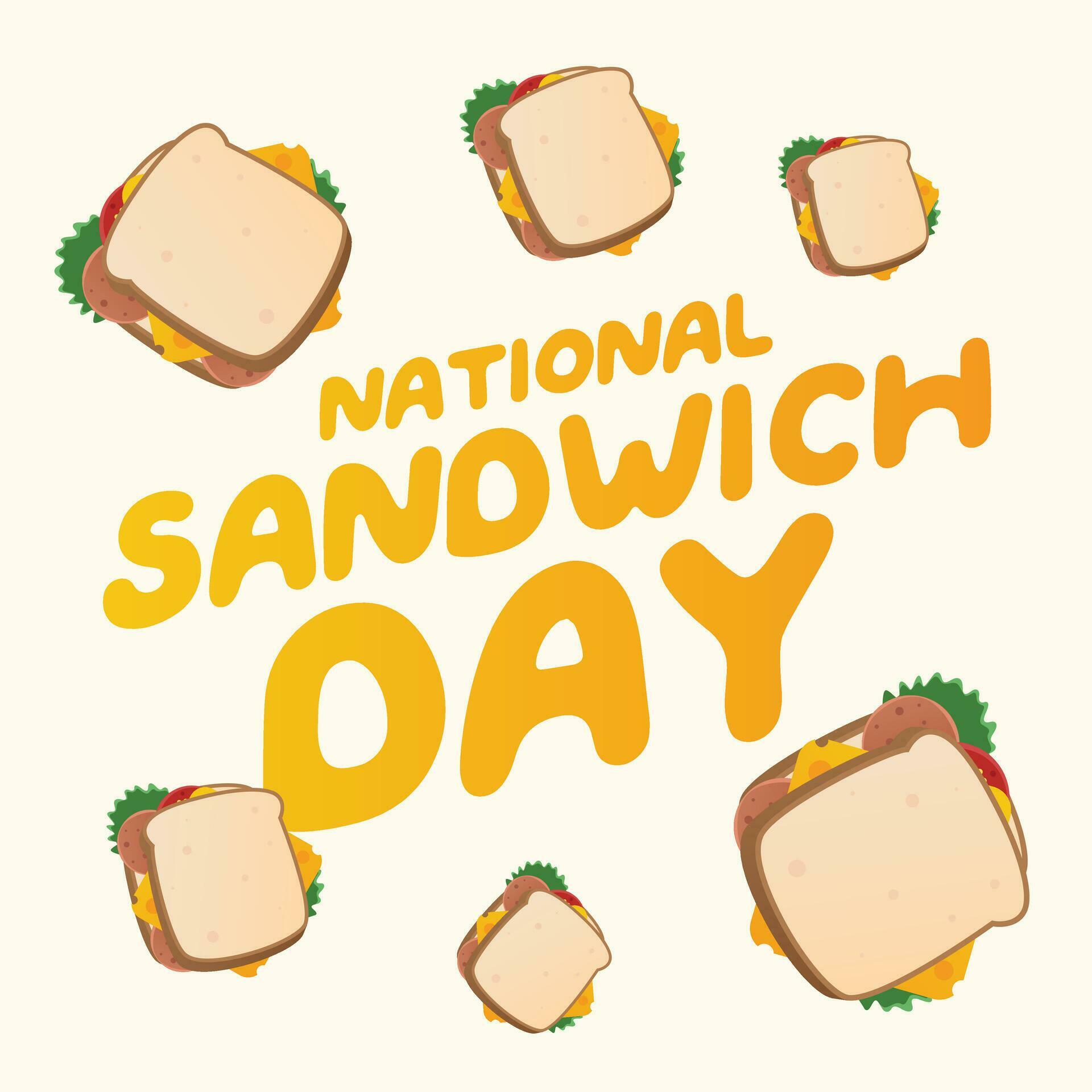 National Sandwich Day vector design template good for celebration usage