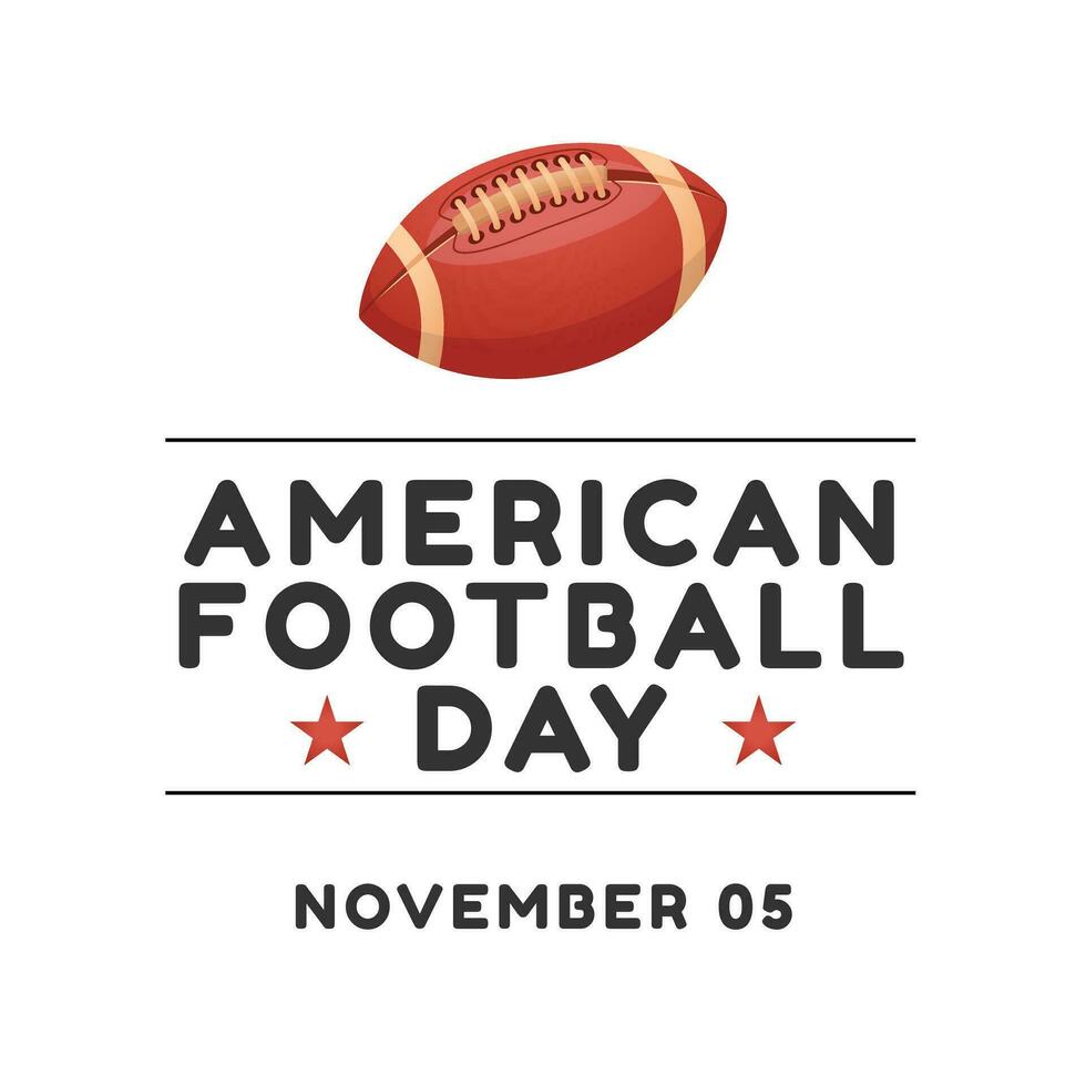 American Football Day design template good for celebration usage. rugby ball vector illustration. american football vector template. vector eps 10.