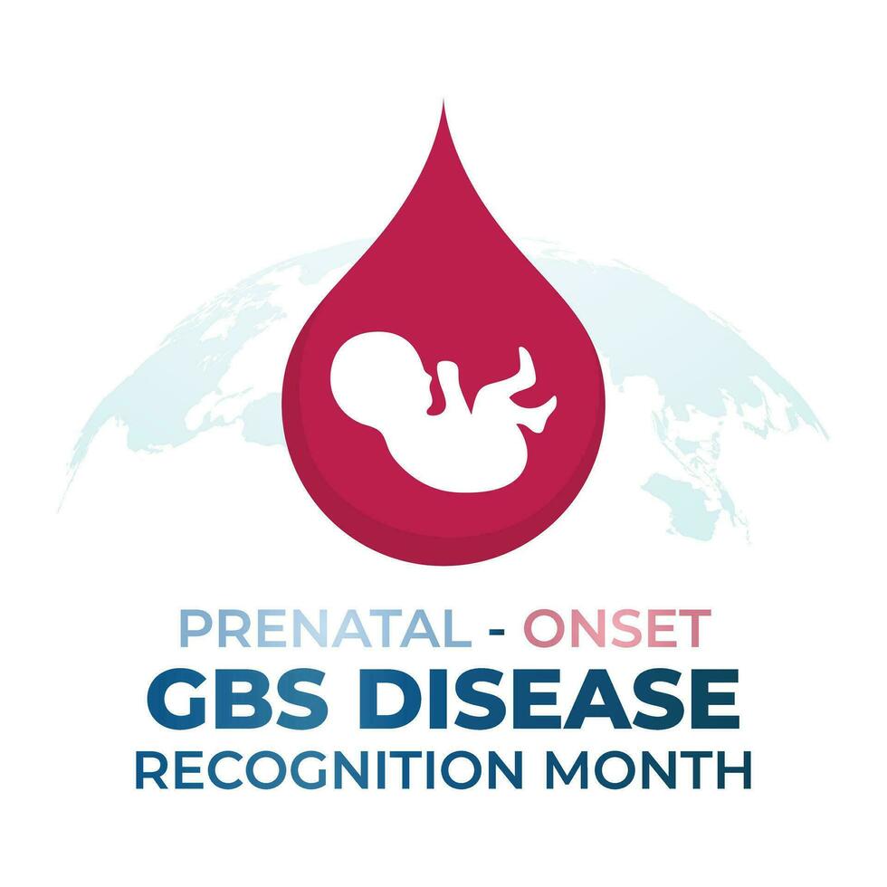 Prenatal-onset GBS Disease Recognition Month design template good for celebration usage. prenatal disease vector design. flat design. vector eps 10.