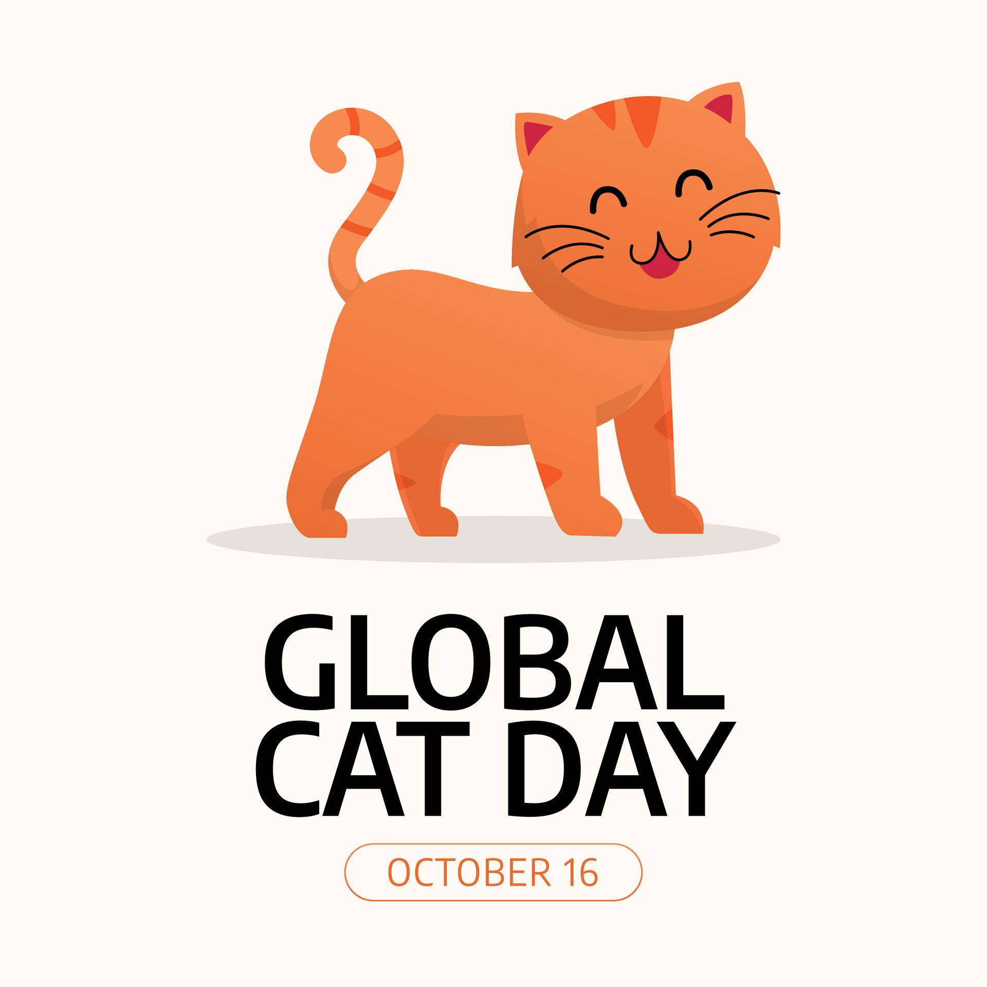 global gato día diseño modelo bueno para celebracion uso. gato vector