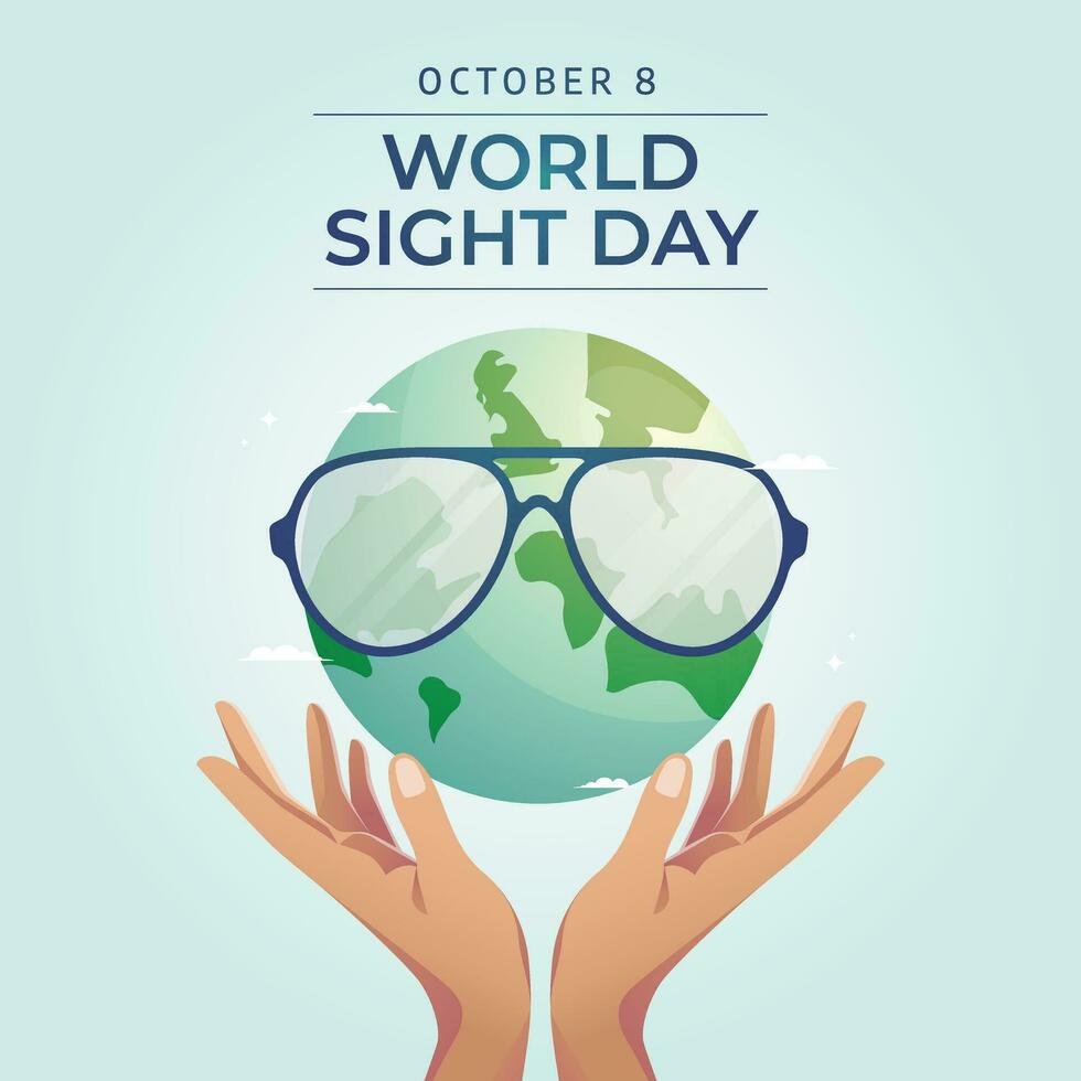 World Sight Day vector design template good for celebration usage. eye vector illustration. flat design. vector eps 10.