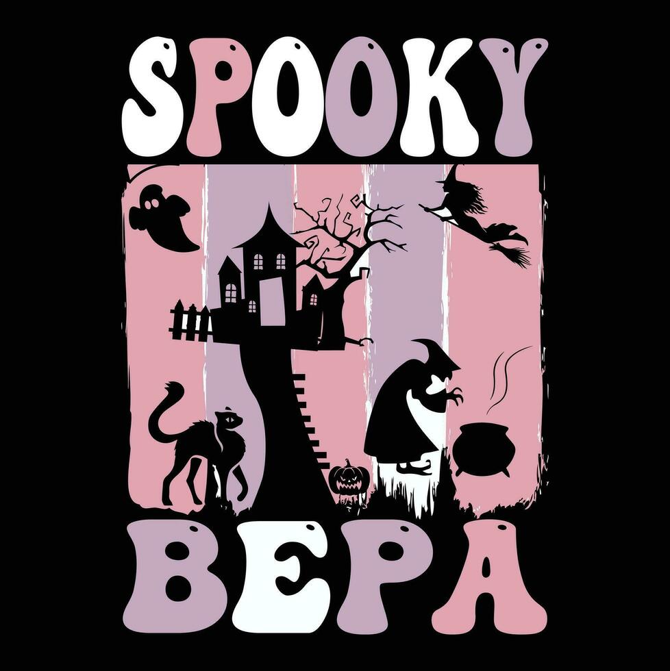 Halloween t-shirt design ,spooky t-shirt design vector