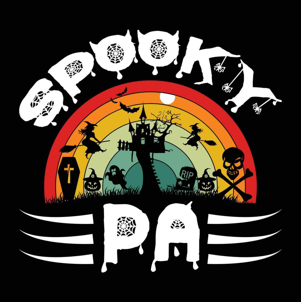 diseño de camiseta de halloween vector