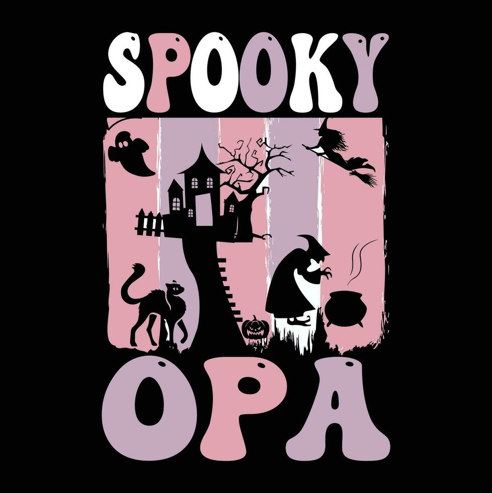 Halloween t-shirt design ,spooky t-shirt design vector